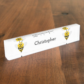 Bienendesign Namensplakette