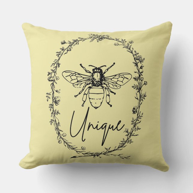 Bieneneinzigartig Kissen (Vorderseite)