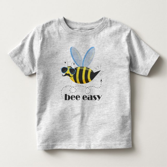 Bienenfigur mit Schnurrbart-Sonnenbrille Bee Easy Kleinkind T-shirt (Vorderseite)