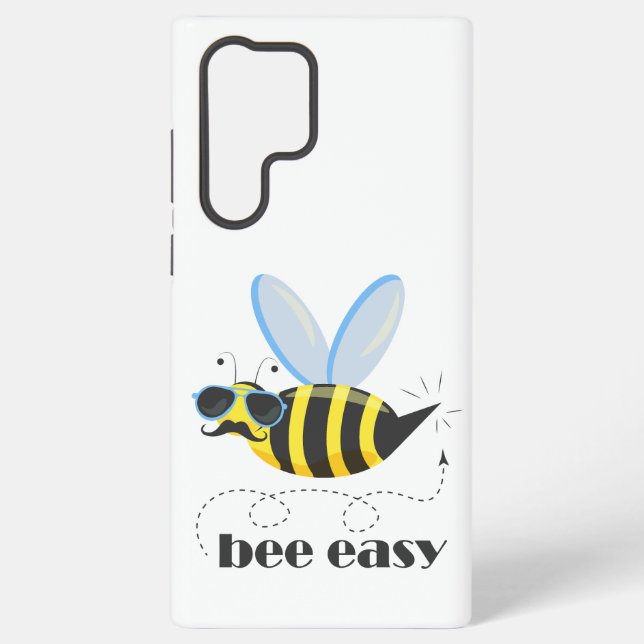 Bienenfigur mit Schnurrbart-Sonnenbrille Bee Easy Samsung Galaxy Hülle (Rückseite)