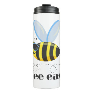 Bienenfigur mit Schnurrbart-Sonnenbrille Bee Easy Thermosbecher
