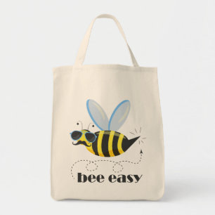 Bienenfigur mit Schnurrbart-Sonnenbrille Bee Easy Tragetasche