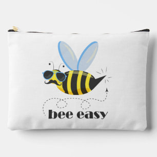 Bienenfigur mit Schnurrbart-Sonnenbrille Bee Easy Zubehörtasche