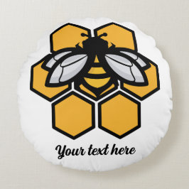 Bienenflug Rundes Kissen