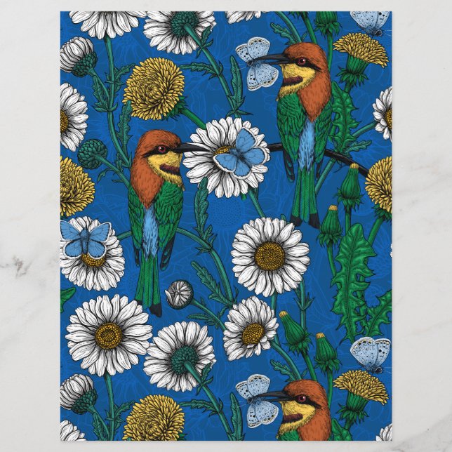 Bienenfresser auf blau (Vorderseite)