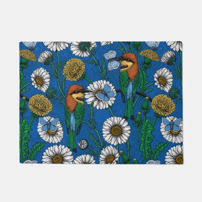 Bienenfresser auf blau fußmatte (Vorderseite)