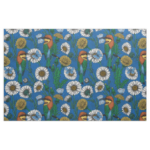 Bienenfresser auf blau stoff