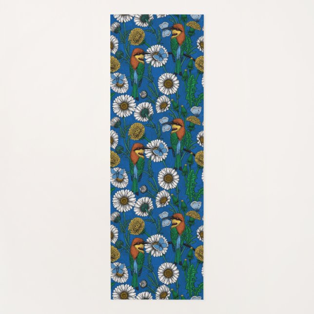 Bienenfresser auf blau yogamatte (Vorderseite)
