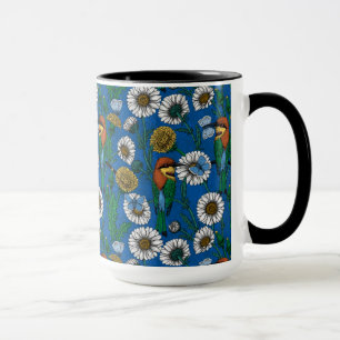 Bienenfresser auf blauem Grund Tasse