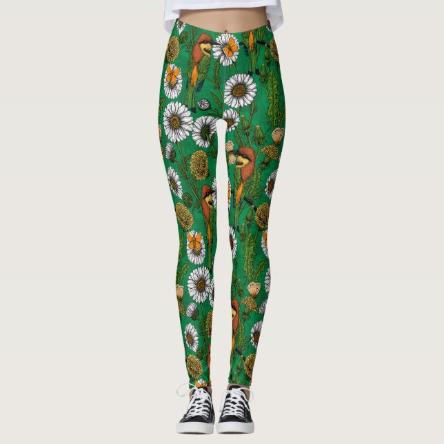 Bienenfresser auf einer Frühjahrswiese Leggings (Vorderseite)