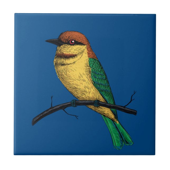 Bienenfresser Fliese (Vorderseite)
