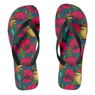 Bienenfresser und -mohn flip flops