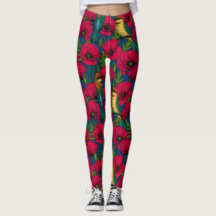 Bienenfresser und -mohn leggings