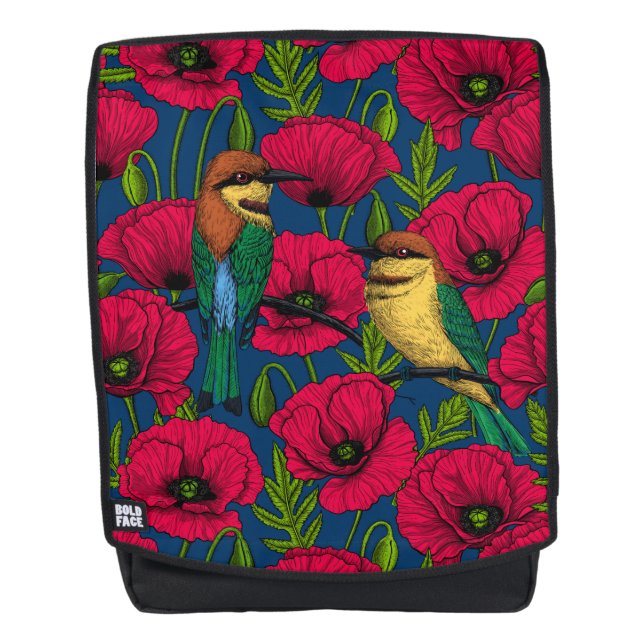 Bienenfresser und -mohn rucksack (Vorderseite)