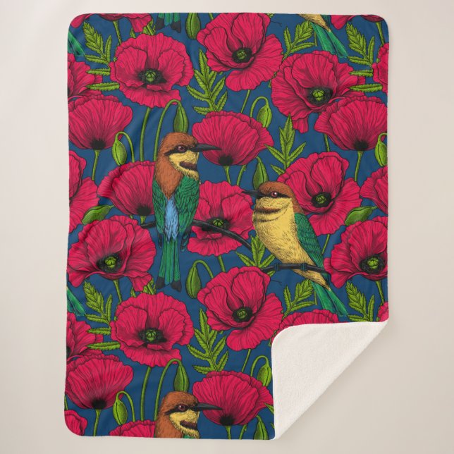 Bienenfresser und -mohn sherpadecke (Vorderseite)