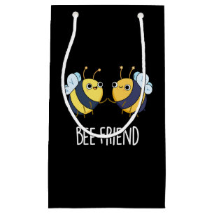 Bienenfreund Funny Insect Bee Pun Dark BG Kleine Geschenktüte
