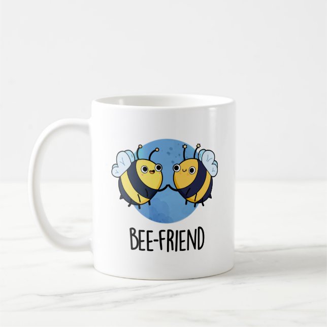 Bienenfreund Funny Insect Bee Pun Kaffeetasse (Links)