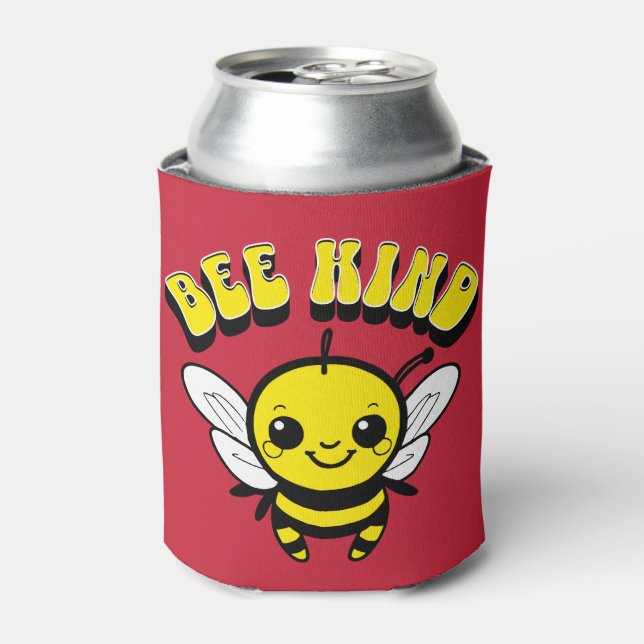 Bienenfreundliches Textdesign Dosenkühler (Kanne Vorderseite)