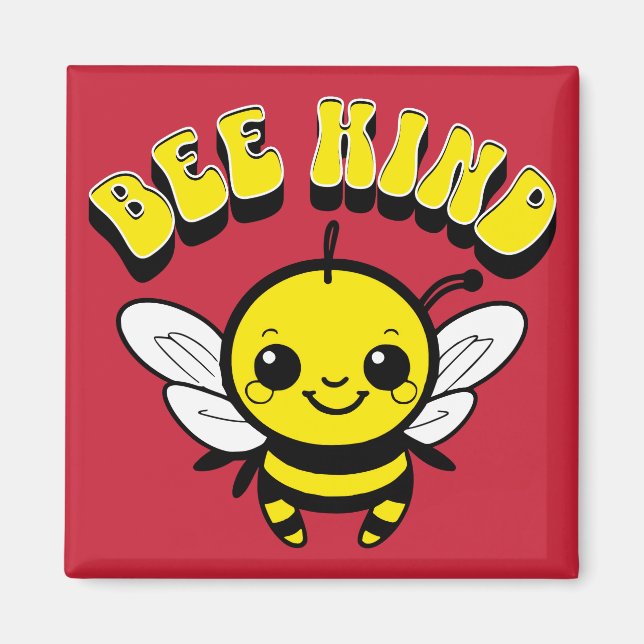 Bienenfreundliches Textdesign Magnet (Vorne)