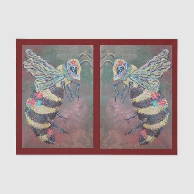 Bienengemälde Seidenpapier (Vorderseite)