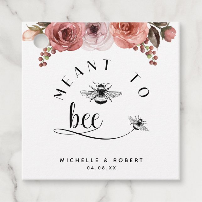 Bienengemeinde, Rose Gold Blush Geschenkanhänger (Vorderseite)