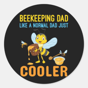 Bienenhalter Art BeeKeeping Vater Runder Aufkleber