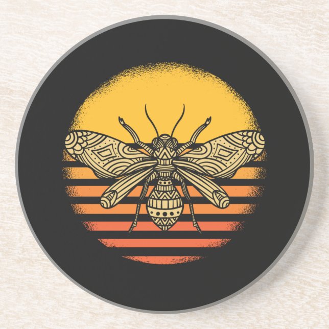 Bienenhalter Bienenzucht-Retro-Geschenk Getränkeuntersetzer (Vorne)