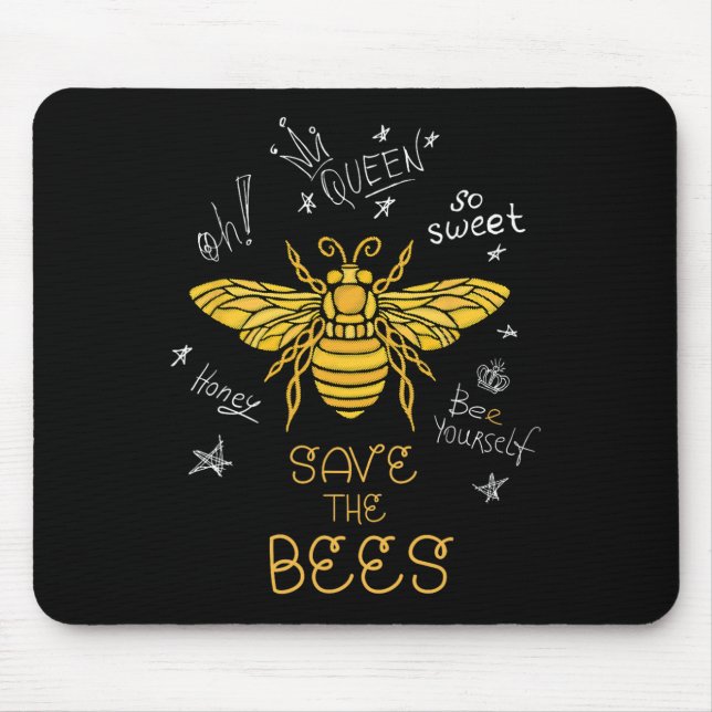 Bienenhalter im Bienenstock-Shirt Graffiti Mousepad (Vorne)