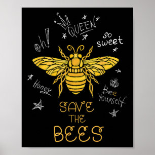 Bienenhalter im Bienenstock-Shirt Graffiti Poster