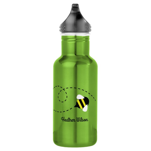 Bienenhalter Wasserflasche mit Namen (Rechts)