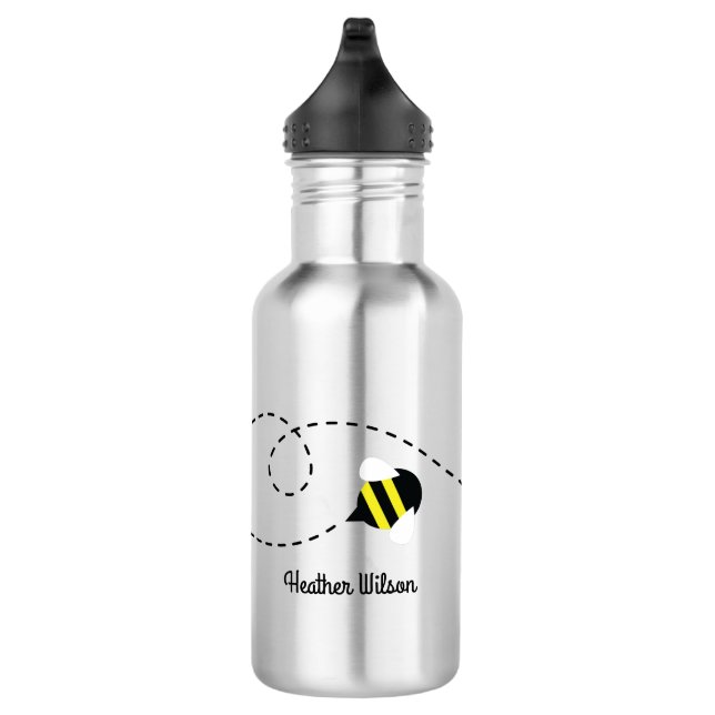Bienenhalter Wasserflasche mit Namen (Rechts)