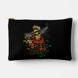 Bienenhappy Colorful Biene und Blume Zubehörtasche