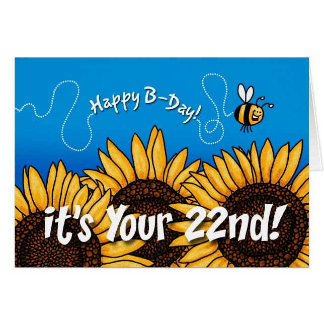 Bienenhintersonnenblume - 22 Jahre alt (Vorderseite (Horizontal))