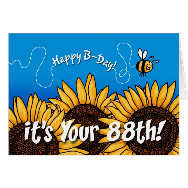 Bienenhintersonnenblume - 88 Jahre alt (Vorderseite (Horizontal))
