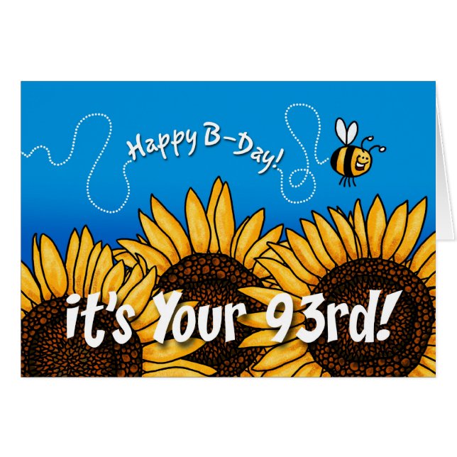 Bienenhintersonnenblume - 93 Jahre alt (Vorderseite (Horizontal))