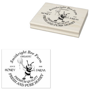 Bienenhoney-Bauer Personalisiert Gummistempel