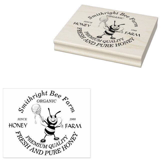 Bienenhoney-Bauer Personalisiert Gummistempel (Stempel)
