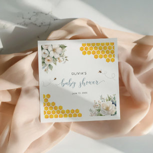 Bienenhoney-Rose Angesagte Blume Babydusche Serviette