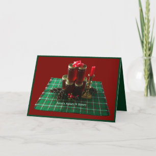 Bienenhonig-Weihnachtsgrußkarte Feiertagskarte