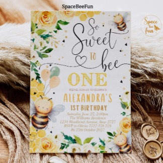 Bienenhonorare zum Geburtstag Einladung So Sweet t
