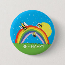 Bienenhunger Sommer Regenbogensonne Honig Button