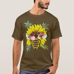 Bieneninsekt Botanischer Garten Blume Floral Sunfl T-Shirt