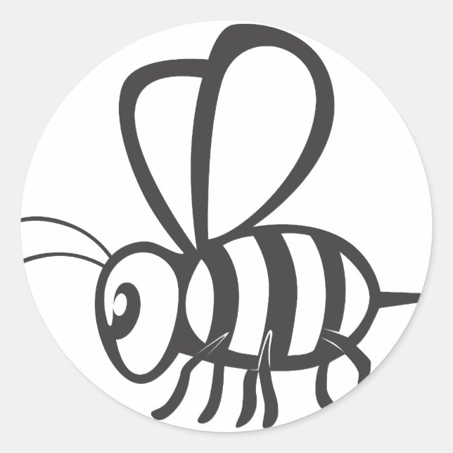 Bieneninsekt Runder Aufkleber (Vorderseite)