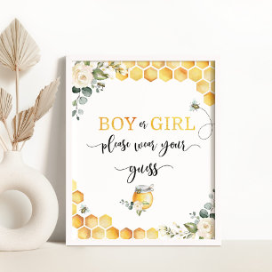 Bienenjunge oder -mädchen tragen Sie bitte Ihr Ver Poster