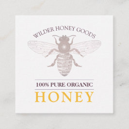 Bienenkäfer Honey Apiary Square Business Card Quadratische Visitenkarte
