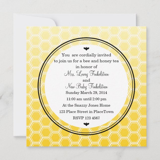 Bienenkarte Einladung (Vorderseite)
