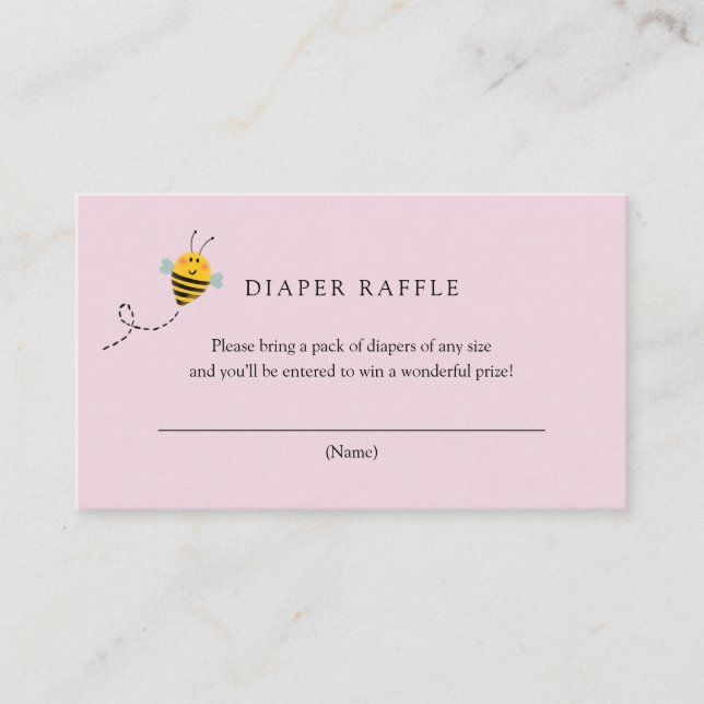 Bienenkarte für Babysteckkarte Begleitkarte (Vorderseite)