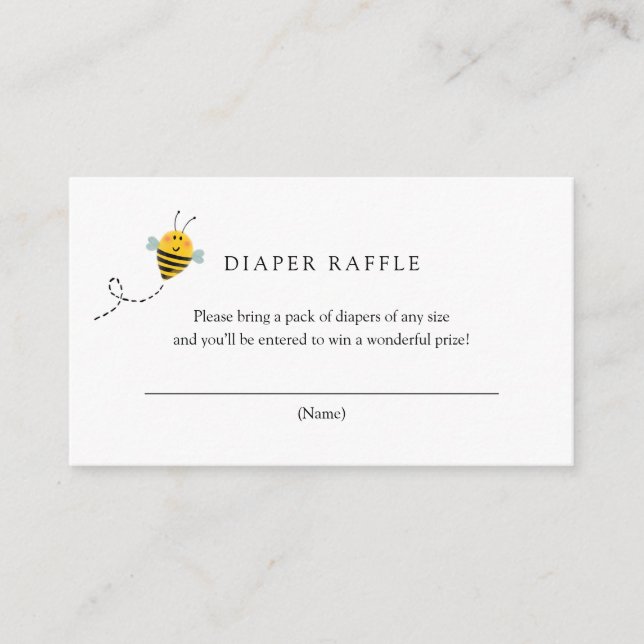 Bienenkarte für Babysteckkarte Begleitkarte (Vorderseite)