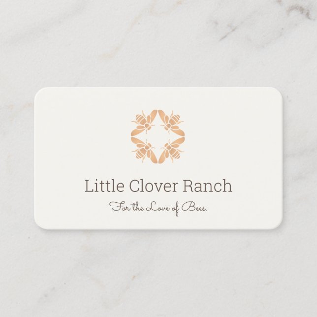 Bienenkarte Honeybee Business Card Visitenkarte (Vorderseite)