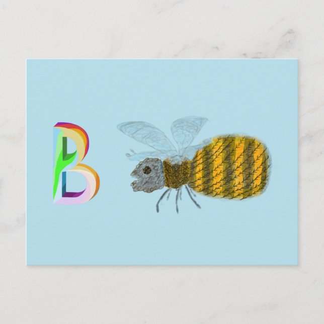 Bienenkarte Postkarte (Vorderseite)